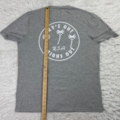 NWT Chubbies Shirt Mens Large Gray Triple Palm Graphic Short Sleeve T Shirt L