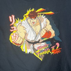 Street Fighter Shirt Mens XL Fits L Turbo Ryu Graphic Retro Video Game Fighting