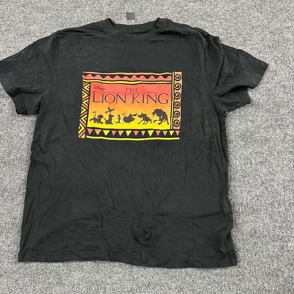 Disney T-Shirt Mens Size L Black The Lion King Silhouette Graphic Crew Neck Tee