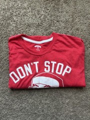 Holiday Time Men’s XL Red Crew Neck Short Sleeve Santa Graphic T-Shirt