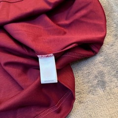Murano Liquid Luxury Shirt Mens 2XB Burgundy Mock Neck Long Sleeve Cotton NWT