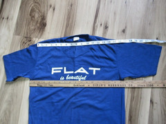 Vtg 90s Sportswear T-Shirt M Blue Single Stitch Flat is Beautiful Graphic USA Ma