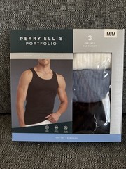 Perry Ellis Cotton Blend Tag Free Medium Size Tank Tops #7300