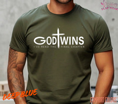 Unisex God Wins T-Shirt, Men T shirt,Women T shirt Gift Christian Cross Bible G