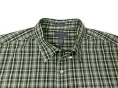 Saddlebred Mens Casual Shirt Size XXL Green Plaid Button Down Easy Care