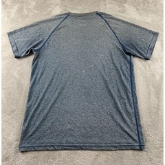 Adidas Ultimate Tee Mens Large Blue Heathered Performance Athletic T-Shirt Logo