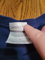 Nike Shirt Large Navy Blue Logo Tee Crew Neck T Shirt Regular Yellow Logo Mens