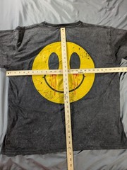 Arrival Worldwide Shirt Mens 2XL Gray Bleeding Smiley Face Graphic Streetwear