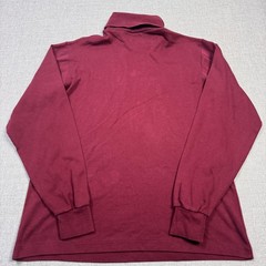 L.L. Bean T-Shirt Mens M Red Long Sleeve Turtleneck Lightweight Jersey