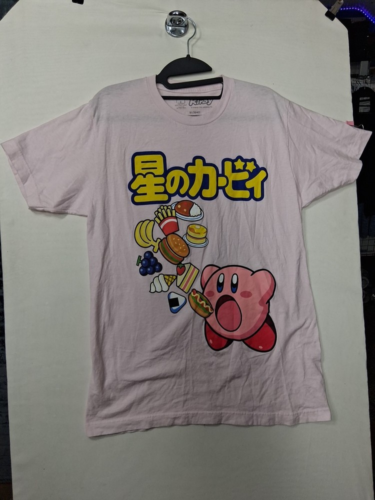 Kirby Japanese Pink Graphic Print T-shirt Size M (38/40) casual