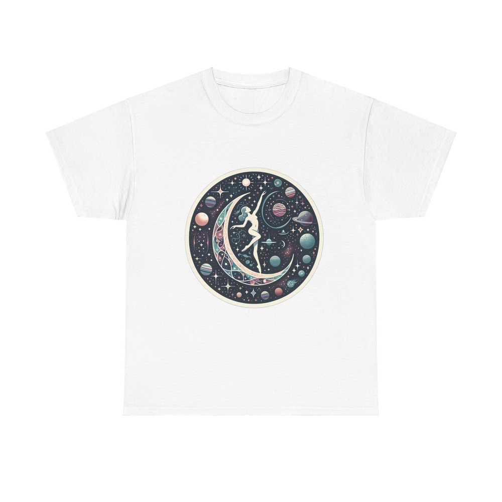 Unisex Adult T Shirt Cosmic Dancer Vintage Style Art Deco Vibes Hipster Moon Tee