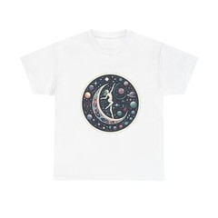 Unisex Adult T Shirt Cosmic Dancer Vintage Style Art Deco Vibes Hipster Moon Tee