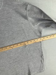 Member’s Mark Men’s Large Soft Wash Thermal Shirt Waffle Knit Grey Heather L