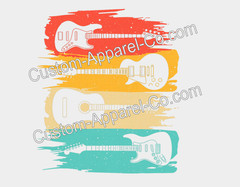Rocker Guitar Print Tee – Choose Your Size & Color!