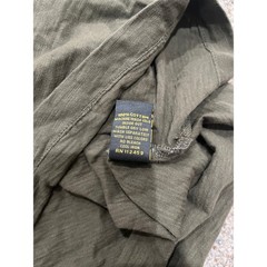 Jean Shop Henry Henley Shirt Mens XL Olive Green Long Sleeve Cotton