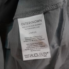 Outerknown Shirt Mens Large Gray Organic Pima Cotton Pocket Crew Neck Sojourn T