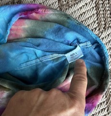Custom Tie Dye On JMIERR Henley Shirt Size Large