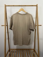 VTG Gradient Sun Faded Thrashed Worn WIP Henley Short Sleeve Pocket T-Shirt M