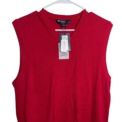 Cremieux Sweater Vest Men’s Small Classic Solid Sleeveless Knit Pullover Top NWT
