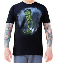 BRAND NEW Lowbrow Art Company SURFENSTEIN Tee Shirt BLACK SMALL-2XLARGE LIMITED