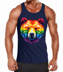 Geometric Bear in LGBT Flag, Gay Pride Bear Tank Top