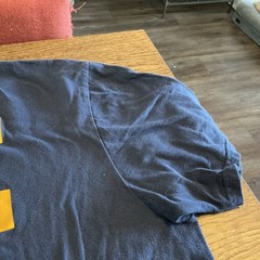West Virginia University Adult T-Shirt Distressed Primary Logo, Navy, S-5XL