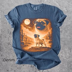 Comfort Tee Pug Howling To The Moon Dog