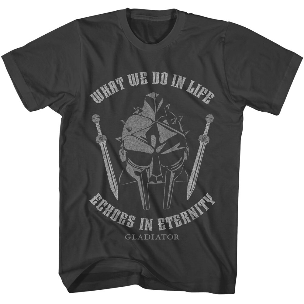 GLADIATOR Movie T-Shirt ECHOES IN ETERNITY MAXIMUS Official Merch Stone Cotton