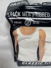 Hurley ~ Men’s 3-Pack Ribbed Tank Cotton Blend Tag Free White ~ S(36”)