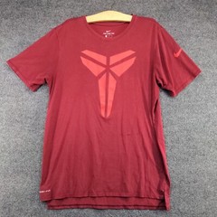 Nike Dri Fit Men’s T Shirt Red Size L PolyCotton Triangle Logo
