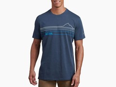 KUHL Men’s Mountain Lines 100% Organic Cotton T-Shirt Xlarge Pirate Blue