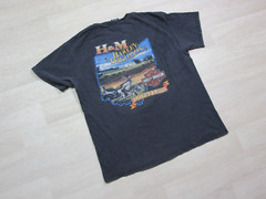 Vintage 1990s Harley Davidson Motorcycles Ride Free Embroidered Ohio T Shirt (L)