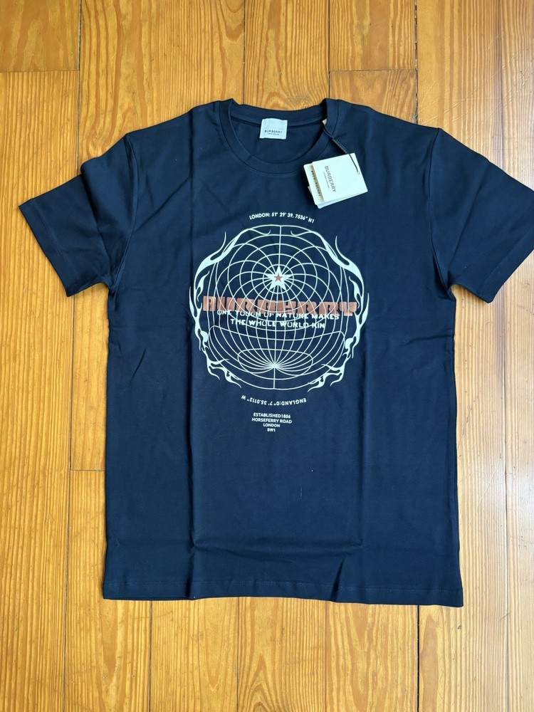 Burberry Horseferry Graphic T-Shirt Black Logo Print Men’s Size M NWT