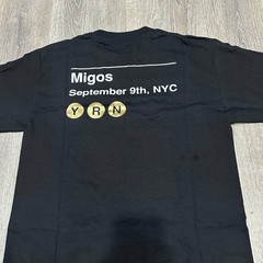 YRN Migos Drop Zone Official Apparel Black Graphic T Shirt Mens Medium