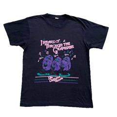 Vintage California Raisins T Shirt Black XL 80s Dancing Grapevine