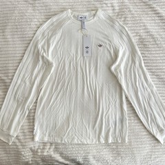 Adidas x CLOT Edison Chen Long Sleeve Ribbed Tee Core White Size: Asia M/US S
