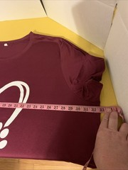 Unbranded Maroon Graphic T Shirt, See Pics For Measurements