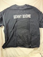 Thrashed Benson Boone Concert T Shirt XXL Black Paint Splatter Graphic Tee
