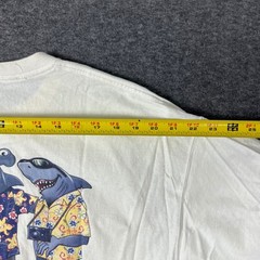 Wild Side Jacksonville Beach Shark Graphic T Shirt Mens XL White Surf Tee