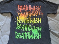 Deathwish Skateboards Spitfire Collab Shirt Mens Medium Black Rasta Graffiti