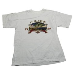 Vintage St Maarten Shirt Mens Medium White Graphic Tourist One Friendly Island