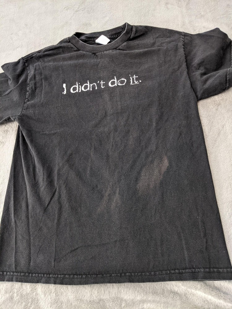 Now And Zen Shirt Mens Medium Black I Didn’t Do It Graphic Tee Funny Humor