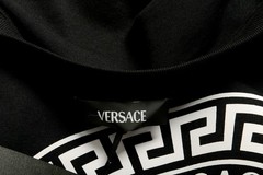 Versace Men’s Black Logo Print Crewneck Short Sleeve T-Shirt US 2XL IT 56