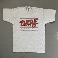 Vintage Y2K D.A.R.E Logo Colorado Graphic T-shirt Adult Size Large Gray