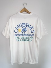 Chubbies Men’s The Weekend Has Arrived T Shirt Sz Large Pocket Logo
