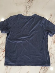 Theory Shirt Men’s Medium Textured Blue Microcheck Cotton Short Sleeve Slim Fit
