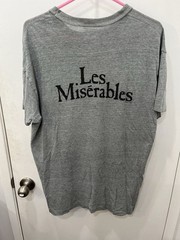 Hanes Vintage 80s Les Misérables Cosette Double-Sided Graphic Tee Gray XL