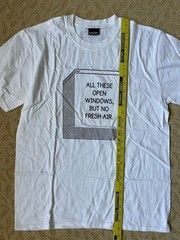 Fuckjerry ‘Windows Tee’ (All These Open Windows But No Fresh Air) T-Shirt Large