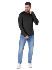 5 Unidades de camisetas manga larga con capucha para hombres para ir de pezca