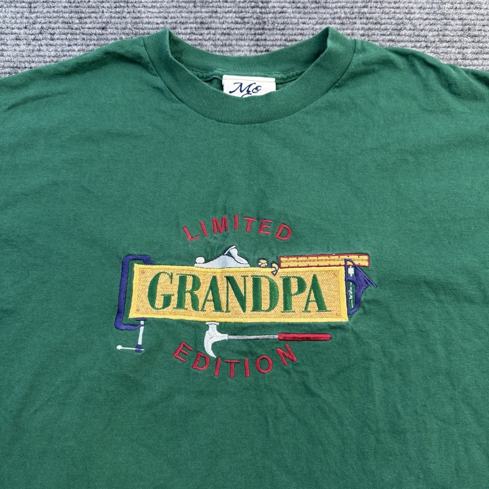 Vintage Limited Edition Grandpa T-Shirt Men’s Size XL M & C Sport Green Handyman